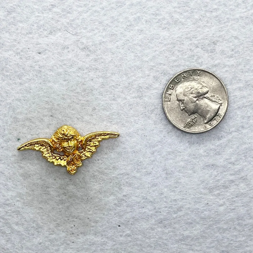 🔮 5/$25 Gold Tone Cherub Guardian‎ Angel Pin